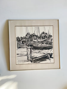 Artist Proof~ Arnold C. Gay Yacht Yard Annapolis, Maryland