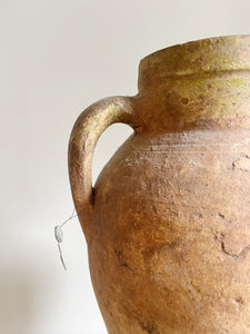 Vintage Primitive Capri Terracotta Olive Jar Vessel // Vase
