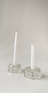 Glass Vintage Dome Candle Holders