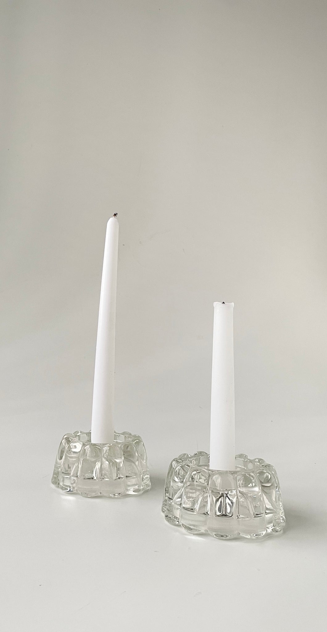 Glass Vintage Dome Candle Holders