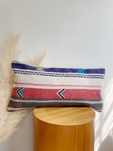 Load image into Gallery viewer, Wool Kilim Rug Pillow 12in x 24in
