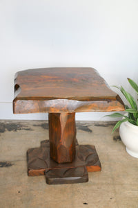 Free Form Sculpted Live Edge Side Table