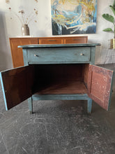 Load image into Gallery viewer, Antique Blue Painted Cabinet
