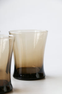 Vintage Anchor Hocking  Flared Tawny Mocha Glasses Set of Four