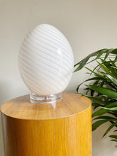 Load image into Gallery viewer, Glass Swirl Murano Style  Egg Lamp
