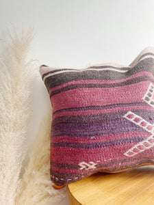 Wool Kilim Rug Pillow 16in x16in