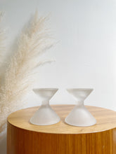 Load image into Gallery viewer, Frosted Glass Post Modern Candlestick Holders
