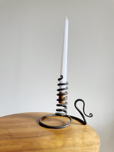 Load image into Gallery viewer, Pair of Vintage Courting Wrought Iron Spiral Adjustable Candle Holders
