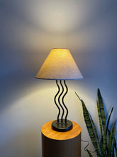 Load image into Gallery viewer, 1980s Postmodern Memphis Style Wave Table Lamp
