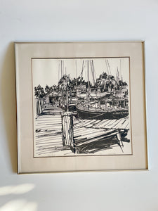 Artist Proof~ Arnold C. Gay Yacht Yard Annapolis, Maryland
