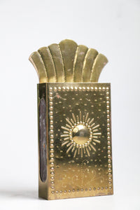 Brass Match Box Holder Made In Sweden