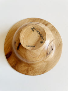 Hand Turned Hickory Wood Bowl