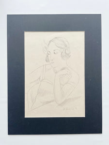 Profile of a Woman in the Style of Henri Matisse