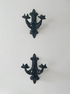 Pair of Antique Cast-Iron Wall Sconces