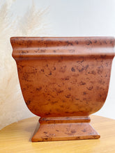 Load image into Gallery viewer, Faux Burled Wood Footed Planter

