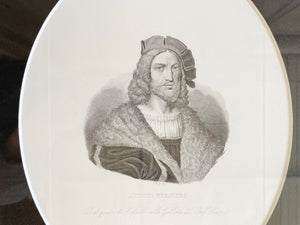 Framed Portrait of Italian Poet Antonio Tebaldeo