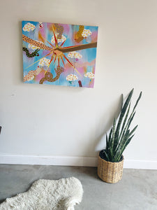 Large Abstract Oil Painting on Canvas