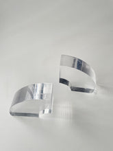Load image into Gallery viewer, Curved Astronte Lucite Bookends by Ritts Co. Of Los Angeles
