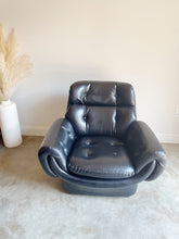 Load image into Gallery viewer, Mid Century Modern Pod Style Black Tufted Armchair by Overman
