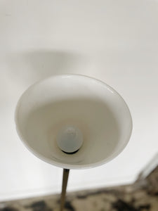 Milk Glass Brass Floor Lamp