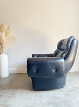 Load image into Gallery viewer, Mid Century Modern Pod Style Black Tufted Armchair by Overman
