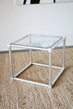 Load image into Gallery viewer, Mid Century Modern Chrome Cube Side Table

