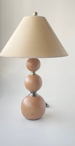 Wooden & Brass Table Lamp