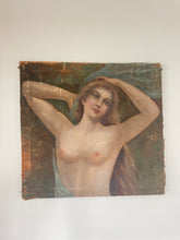 Load image into Gallery viewer, Antique Nude Portrait on Canvas
