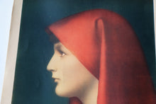 Load image into Gallery viewer, Vintage Phonochrome Fabiola Portrait by Jean Jacques Henner printed in Italy
