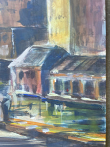 Original Cityscape Painting on Board