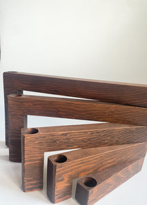 Wooden Handmade Mid Century Modern Candelabra