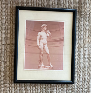 Framed Photograph of Statue of David