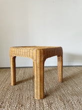 Load image into Gallery viewer, Vintage Wicker End Table
