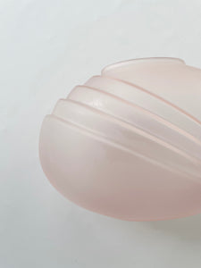 Frosted Blush Pink Art Deco Vase