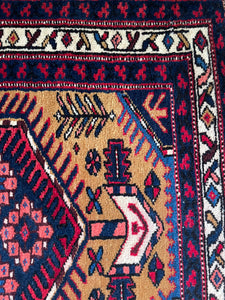 Vintage Hand Knotted Wool Rug