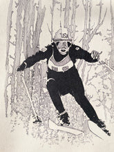 Load image into Gallery viewer, Winter Olympics Drawing Mounted on Board Dated 1972
