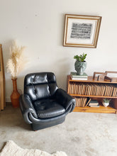 Load image into Gallery viewer, Mid Century Modern Pod Style Black Tufted Armchair by Overman
