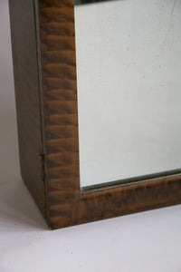 Handmade Arts and Crafts Tigerwood  Mirror with Storage