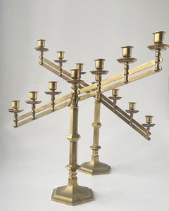 Rostand Judaica Ecclesiastical Brass Candelabras