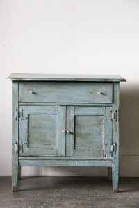 Antique Blue Painted Cabinet