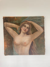 Load image into Gallery viewer, Antique Nude Portrait on Canvas
