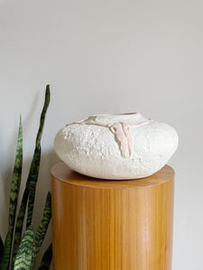 Long Horn Ceramic Vase