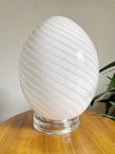 Load image into Gallery viewer, Glass Swirl Murano Style  Egg Lamp
