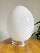 Load image into Gallery viewer, Glass Swirl Murano Style  Egg Lamp
