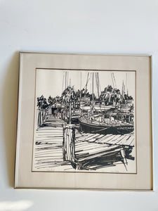Artist Proof~ Arnold C. Gay Yacht Yard Annapolis, Maryland