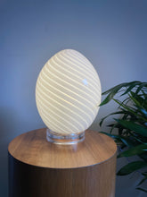 Load image into Gallery viewer, Glass Swirl Murano Style  Egg Lamp
