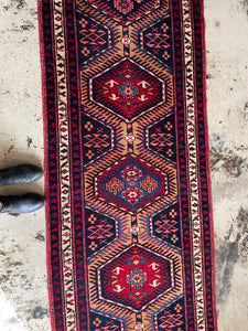 Vintage Hand Knotted Wool Rug