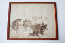 Load image into Gallery viewer, Antique Framed Ink Drawing
