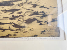 Load image into Gallery viewer, Signed  &amp; Framed Silkscreen, limited edition 23/100. Titled Moon &amp; Water and signed Margaret Morris 1962
