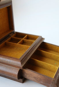 Vintage Mele Designs Wooden Jewelry Box